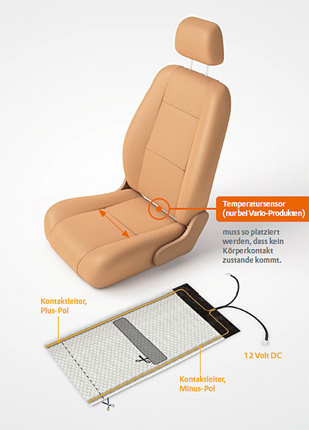 Altendorf GmbH - Sitzheizung Carbon 3 stufig für quer abgespannte